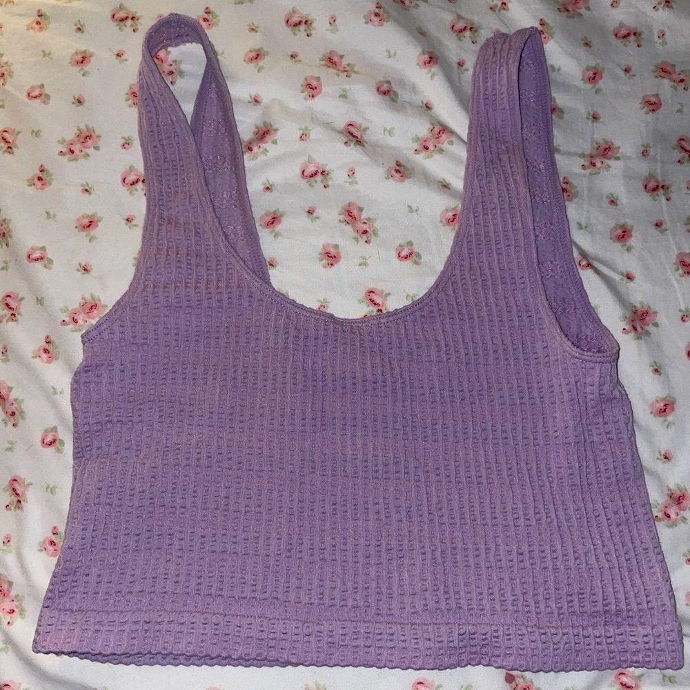 Purple Cropped Tank Top - Size S